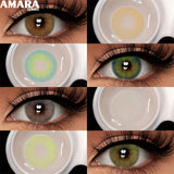 Popxstar  New Natural Color Contact Lenses 2pcs Colorful Makeup Eyes Contact Lens Blue Beauty Pupils Yearly Cosmetic Gray Lenses