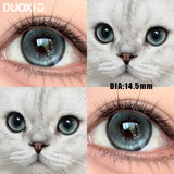 Popxstar  1Pair Color Contact Lenses New Product Lan Cat Sclera Blue Green Lenses Degree Prescription -0.00 to -8.00 Beauty Pupils
