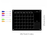 Popxstar Magnets Acrylic Rewritable Message Board Dry Erase Calendar Refrigerator Sticker Home Decor Kitchen Accessories