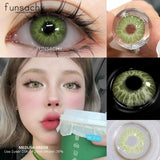 Popxstar  1 Pair Big Eyes Colored Contact Lenses Natural Brown Eyes Lens Gray Pupils Eyes Makeup Korean Style Contact Yearly Use