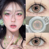 Popxstar 1Pair Colored Contact Lenses Cosplay Red Blue Purple Green Brown Grey Anime Lenses Halloween Beauty Cosmetic for Eye