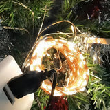 Popxstar USB LED String Lights Copper Silver Wire Garland Light Waterproof LED Fairy Lights For Christmas Wedding Party Decoration