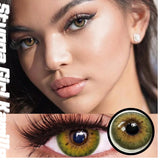 Popxstar 1 Pair Colorcon Colored Contact Lenses with Degree Myopia Lenses Blue Eye Lenses Green Lenses Natural Eye Lenses
