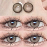 Popxstar  1Pair nature Contact Lenses Soft Lenses Brown Eye Diameter 14.5mm 14.2mm 14.0mm Beautiful pupils Black Lens Myopia Degree