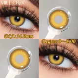 1 Pair Colorful Contact Lenses for Eyes Gold Eye Anime Cosplay Lenses With Prescription Myopia Lenses Green Iris Lens