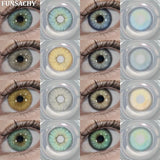 Popxstar  1Pair Colorcon Korean Lenses Color Contact Lenses For Eyes Natural Brown Soft Lens Gray Eye Contacts Makeup Cosmetic