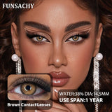 1 Pair Blue Color Contact Lenses Grey Pupils Fashion Natural Soft Lens Eye Makeup Contacts Cosmetics Color Lens Yearly