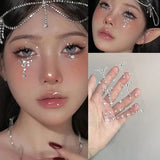 Popxstar New Diy Eyes Face Self Adhesive Makeup Temporary Tattoo Beauty Diamonds Jewels Stickers Festival Body Art Decor Nail Diamond