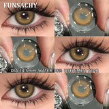Popxstar  2pcs Black Series Color Contact Lenses Natural Gray Eye Lens Beautiful Pupils Yearly Fashion Brown Softlens Cosmetics