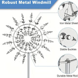 Popxstar  1pc Magical Kinetic Metal Windmill Spinner Unique Wind Powered Catchers Creative Patio Garden Lawn Outdoor Courtyard Decoration