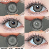 Popxstar  1 Pair Black Series Contact Lenses for Eyes Big Blakc Eyes Softlens Beautiful Pupils Natural Brown Lens Yearly Cosmetic