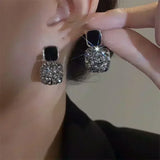 Popxstar New Green Zircon Silver Color Butterfly Long Tassel Earrings for Women Fashionable Daily Accessory Party Jewelry Birthday Gifts