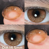 Popxstar  2pcs/pair 14.5MM Iris Brown Lenses Beauty Makeup Pupils Eye Color Lenses Colorful Contact Lenses Fashion Blue Green Lens