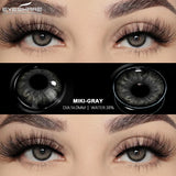 Natural Gray Contacts Colored Contact Lenses Soft Beautiful Pupil Blue Eye Contacts Yearly Colorful Lenses 2pcs/Pair