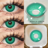 1pair Green and Red Anime Cosplay Colored Contact Lenses for Cosplayers: Daily, Party, and Eye Beauty Makeup Contacts