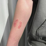 Halloween Red Fake Bite Mark Temporary Tattoos Cosplay Cover The Scar Waterproof Fake Tattoo Sticker for Woman Man