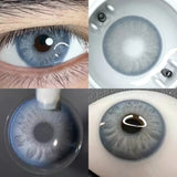 Popxstar Myopia Contact Lenses with Diopters Blue Pupils Color Contact Lenses for Eyes Prescription Contact Lenses 1 Pair/2pcs