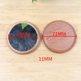 Popxstar 1Pc Pure Wood Makeup Mirror Portable Mirror Round Cosmetic Mirror Pocket Compact Mirror Travel Accessories Women Beauty Tool