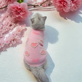 Blue Pearl Love Dog Sweater Spring Autumn Pet Knitted Clothes for Small Dog Teddy Cat Clothes Pet Soft Pullover Beautiful Supply