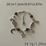 Popxstar One Piece Fashion Exquisite Star Shell Starfish Jellyfish Pearl Screw Y2K Silver Colour Bracelet Woman Party Gift Daily