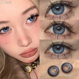 Popxstar NEW Korean Style Colored Eye Contacts  with Degree Myopia Green y2k Color Lenses Cosmetics Blue Big Eyes Lens Brown Pupils