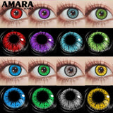 1pair Cosplay Color Contact Lenses for Eyes AYY Series Fashion Makeup Red Blue Lens Yearly Use Beauty Makeup for Eyes