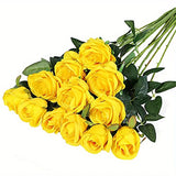 Popxstar 12pcs Realistic Artificial Rose Bouquet for Weddings, Birthdays, and More  for Floral Arrangements and Home Decor