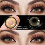 Popxstar 1 Pair Colored Contact Lenses Pupils Fashion Brown Lenses for Makeup Cosplay Lenses High Quality Natural Pupils Year