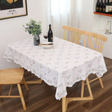 Fabric Rural Cotton Pure White Embroidered Rectangular Round Tablecloth Coffee Table Piano Multipurpose Cover Towel Dining Table