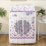 Fully Automatic Drum Washing Machine Cover Lace Embroidery Fully Automatic Washing Machine Dust Covers Gauze Sunscreen Towel