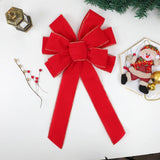 Popxstar Red Christmas Bows Outdoor Decorations Large Christmas Tree Top Bow Velvet Wreath with Glitter Gold Edge Front Door Decoration