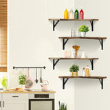 Popxstar Bedroom Kitchen Wooden Board Storage Racks Shelves for Shelves Room Decor Floating Showcase Large Floating Shelf Home Garden