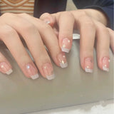 Popxstar  24Pcs Cat's Eye False Nails Press On Nails Fashion DIY Full Cover Detachable Waterproof Nail Tips Wearable Manicure