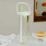 New Plastic Water Bottle With Straw Lid Portable Large Capacity Bubble Milk Tea Cups for Children Students Leak Proof Coffee Cup
