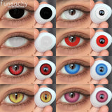 Popxstar  Anime Cosplay Contact Lenses for Eyes Colored Red Black Lens Halloween Role Play Contacts Lens Eyes Lenses for Cosplay