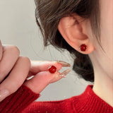 Popxstar Lovely Pearl Bow Earrings for Women Internet Design Versatile Drop Oil Vintage Earrings Fashion Jewelry Party Wedding Gifts