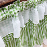 Popxstar Buffalo Check Valance Window Curtains Orange & White Plaid Light Filtering Drapes for Bedroom Living Dining Room Decor
