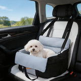 Dog Car Seat for Small Dogs Washable Pet Booster Car Seats with Safety Belt Puppy Travel Carrier Bed Black/Green up to 22 lbs