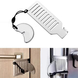 Popxstar Safety Anti-theft Door Blocker Portable 8cm Stainless Steel Safe Security Tool For Home Privacy Hotel Travel Door Lock Stopper