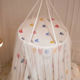 New Folded Bed Canopy Mosquito Net for Girl Women Bedding Romantic Black Yarn 2 Layers Round Dome Tent Curtain Room Decor