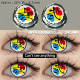 Popxstar  Cosplay Color Contact Lenses for Eyes Anime Eye Lens 1Pair White Black Lenses Contact Lenses Cosmetic Color Lens Eyes