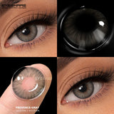 Popxstar  1pair Brown Color Contact Lenses Gray Fashion Lenses Brown Colored Lens Gray Beauty Pupils purple Softlenses eye makeup