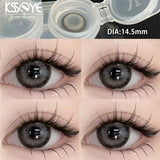 Popxstar  2Pcs Eyes Contacts Lenses for Men Women with Myopia Prescription Natural Black Color Lenses for Eyes Yearly Fast Shipping