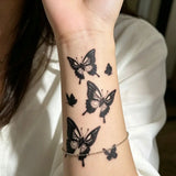 Transfer Tattoos Butterfly Tattoos Long Lasting Sweat Proof Sketch Tattoo Stickers Waterproof Temporary Tattoo Stickers