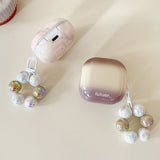 Popxstar  Korea Lovely Marble Pattern Flower Pearl Bracelet Silicone Protection Case For Galaxy Buds Pro 2 Soft Cover For Galaxy Buds Live
