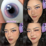 Popxstar  2pcs/pair Beauty Purple Contact Lenses for Eyes Myopia Colored Contact Lenses Natural Blue Lens Fashion Cosplay Pupils