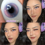 Popxstar 2pcs/pair Beauty Purple Contact Lenses for Eyes Myopia Colored Contact Lenses Natural Blue Lens Fashion Cosplay Pupils