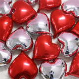 Popxstar 10-30PCS 5/10inch Romantic Heart Foil Balloons Multicolor Metal Helium Globos for Love Theme Wedding Valentines Day Party Decor