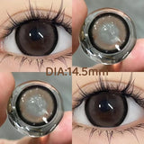 1 Pair Korean Lenses Colored Contact Lens Brown Beautiful Pupils With diopter Large Diameter New Blue Soft Fashion Lenses