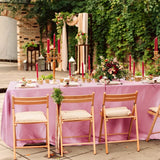 Popxstar Rectangle Tablecloth Satin Table Cloth Bright Smooth White Pink Solid Color Table Cover Wedding Party Supplies Table Decors